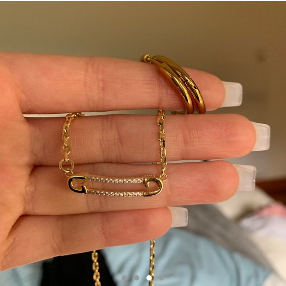 Evry Jewels gold pin necklace - Picture 4 of 5